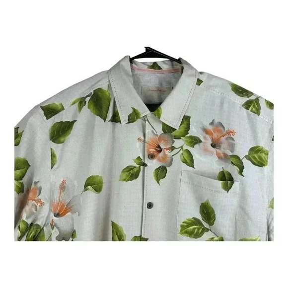 Tommy Bahama 100% Silk Hawaiian Camp Shirt Floral Men’s Size XLX - Picture 4 of 13